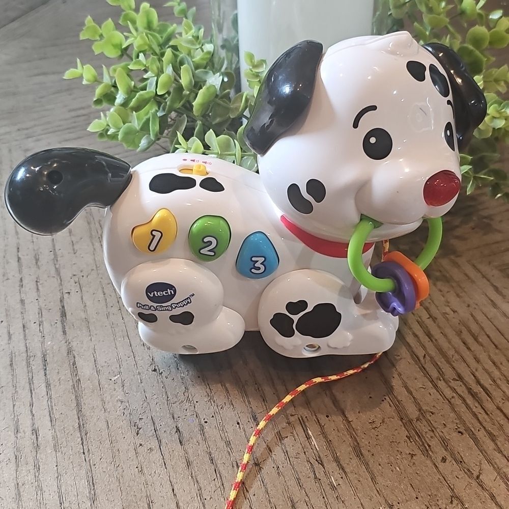 Interactive Black and White Dog Toy Vtech